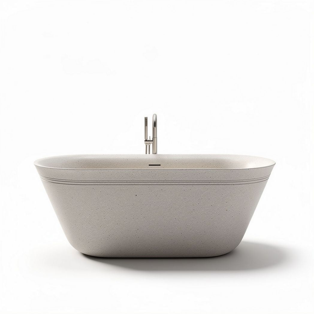 Freestanding stone bathtub with modern design for bathroom use 150 x 70 x 55cm