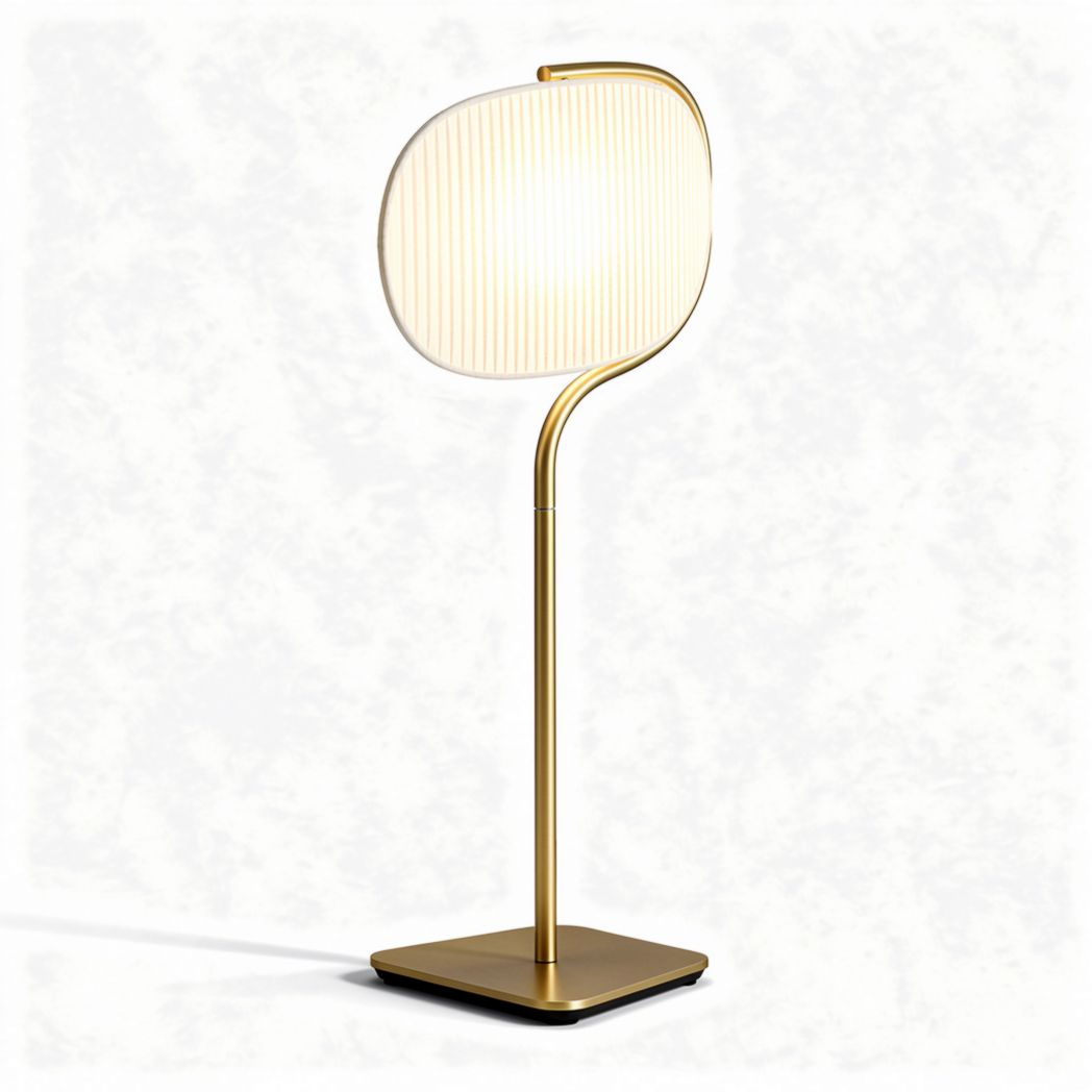 Metal floor lamp with a modern design and a white shade 30 x 25 x 150cm